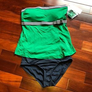 Strapless Tankini with optional spaghetti straps